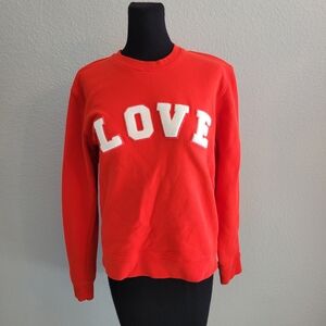 Tory Sport Red LOVE Crew Neck Sweater